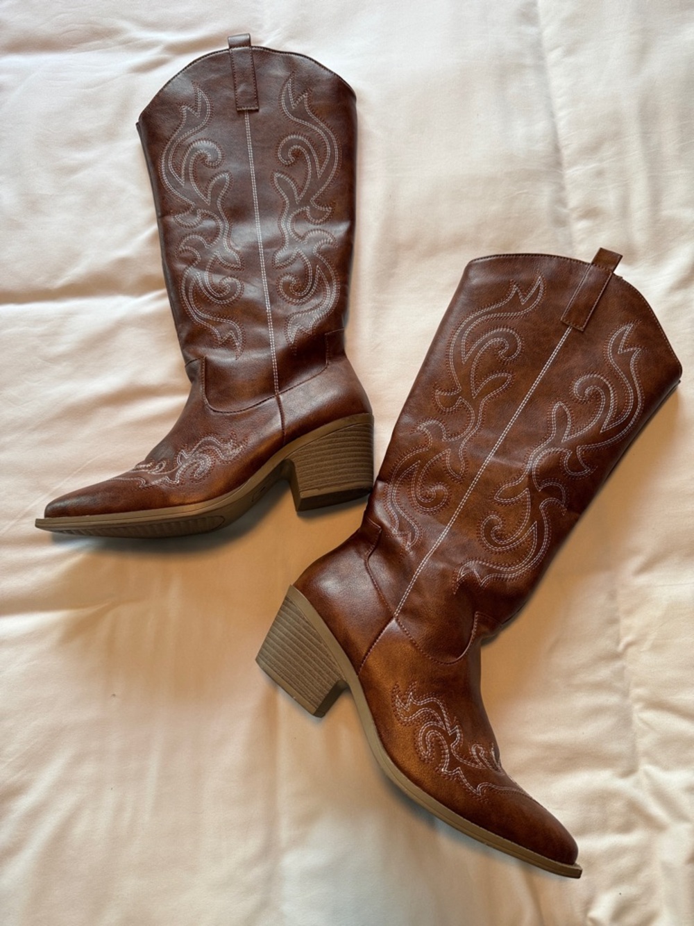 Classic Brown Western Cowboy Boots - Women